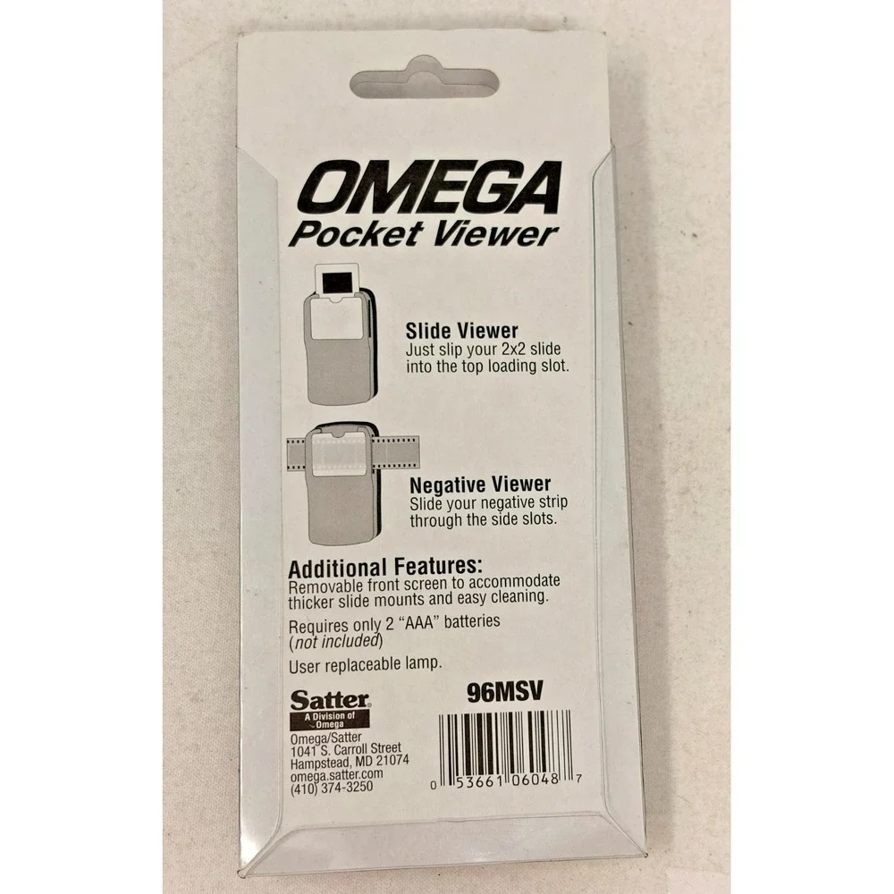 Omega 96MSV Pocket Viewer Slide & 35mm Negative Viewer Lighted NEW Sealed